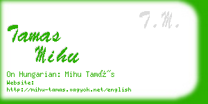 tamas mihu business card